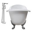 bathtub packages Streamline Bath Set of Bathroom Tub and Faucet White  Soaking Clawfoot Tub
