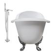 best bathtub plug Streamline Bath Set of Bathroom Tub and Faucet White  Soaking Clawfoot Tub