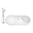 high end tubs Streamline Bath Set of Bathroom Tub and Faucet White  Soaking Clawfoot Tub