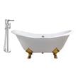 best soaking tub Streamline Bath Set of Bathroom Tub and Faucet White  Soaking Clawfoot Tub
