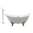 popular bathtubs Streamline Bath Set of Bathroom Tub and Faucet White  Soaking Clawfoot Tub