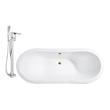 best bathtub shower Streamline Bath Set of Bathroom Tub and Faucet White  Soaking Clawfoot Tub