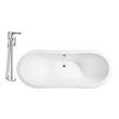 double ended clawfoot tub Streamline Bath Set of Bathroom Tub and Faucet White  Soaking Clawfoot Tub