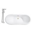 clawfoot tub drain installation Streamline Bath Set of Bathroom Tub and Faucet White  Soaking Freestanding Tub