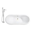 garden bathtub ideas Streamline Bath Set of Bathroom Tub and Faucet White  Soaking Freestanding Tub