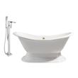 garden bathtub ideas Streamline Bath Set of Bathroom Tub and Faucet White  Soaking Freestanding Tub