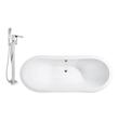 best clawfoot tub Streamline Bath Set of Bathroom Tub and Faucet White  Soaking Freestanding Tub