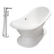 best bathroom tubs Streamline Bath Set of Bathroom Tub and Faucet White  Soaking Freestanding Tub