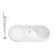 deep soaking bath tubs Streamline Bath Set of Bathroom Tub and Faucet White  Soaking Freestanding Tub
