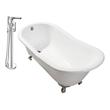 bathtub shower tile ideas Streamline Bath Set of Bathroom Tub and Faucet White Soaking Clawfoot Tub