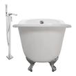 best freestanding tubs for two Streamline Bath Set of Bathroom Tub and Faucet White Soaking Clawfoot Tub
