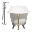 maax clawfoot tub Streamline Bath Set of Bathroom Tub and Faucet White Soaking Clawfoot Tub