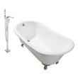 best jetted tub Streamline Bath Set of Bathroom Tub and Faucet White Soaking Clawfoot Tub