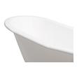 oval jetted tub Streamline Bath Set of Bathroom Tub and Faucet White Soaking Clawfoot Tub