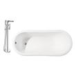 tub shop Streamline Bath Set of Bathroom Tub and Faucet White Soaking Clawfoot Tub