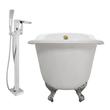 white claw tub Streamline Bath Set of Bathroom Tub and Faucet White Soaking Clawfoot Tub