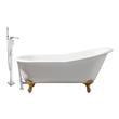 double clawfoot tub Streamline Bath Set of Bathroom Tub and Faucet White Soaking Clawfoot Tub