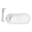 bathroom bathtub tile ideas Streamline Bath Set of Bathroom Tub and Faucet White Soaking Clawfoot Tub