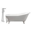 best bathtub and shower faucet brands Streamline Bath Set of Bathroom Tub and Faucet White Soaking Clawfoot Tub