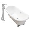 freestanding tub and shower ideas Streamline Bath Set of Bathroom Tub and Faucet White Soaking Clawfoot Tub