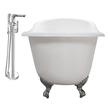 freestanding tub and shower ideas Streamline Bath Set of Bathroom Tub and Faucet White Soaking Clawfoot Tub