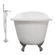 bathtub shop Streamline Bath Set of Bathroom Tub and Faucet White Soaking Clawfoot Tub