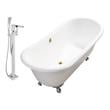 bathroom with bathtub ideas Streamline Bath Set of Bathroom Tub and Faucet White Soaking Clawfoot Tub