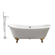 bathtub for two adults Streamline Bath Set of Bathroom Tub and Faucet White Soaking Clawfoot Tub