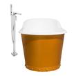 maax bathtub drain stopper Streamline Bath Set of Bathroom Tub and Faucet Gold Soaking Freestanding Tub