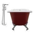 best bathtub drain stopper Streamline Bath Set of Bathroom Tub and Faucet Red Soaking Clawfoot Tub