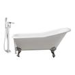 free standing tub and shower ideas Streamline Bath Set of Bathroom Tub and Faucet White Soaking Clawfoot Tub