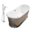 freestanding bath installation Streamline Bath Set of Bathroom Tub and Faucet Silver Soaking Freestanding Tub