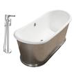bathtub couple ideas Streamline Bath Set of Bathroom Tub and Faucet Silver Soaking Freestanding Tub