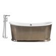bathtub couple ideas Streamline Bath Set of Bathroom Tub and Faucet Silver Soaking Freestanding Tub