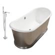 free standing tub bathroom ideas Streamline Bath Set of Bathroom Tub and Faucet Silver Soaking Freestanding Tub