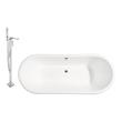 free standing tub bathroom ideas Streamline Bath Set of Bathroom Tub and Faucet Silver Soaking Freestanding Tub