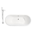plug for the bathtub Streamline Bath Set of Bathroom Tub and Faucet Chrome  Soaking Freestanding Tub