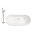 freestanding tub and shower ideas Streamline Bath Set of Bathroom Tub and Faucet Chrome  Soaking Freestanding Tub