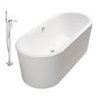 double ended tub Streamline Bath Set of Bathroom Tub and Faucet White Soaking Freestanding Tub