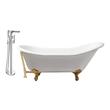 best drain stopper for bathtub Streamline Bath Set of Bathroom Tub and Faucet White Soaking Clawfoot Tub