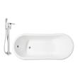 best soaking tub for two Streamline Bath Set of Bathroom Tub and Faucet White Soaking Clawfoot Tub