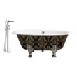 best bath tubs for soaking Streamline Bath Set of Bathroom Tub and Faucet Green, Gold Soaking Clawfoot Tub