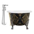 shower door ideas for tubs Streamline Bath Set of Bathroom Tub and Faucet Green, Gold Soaking Clawfoot Tub