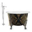 freestanding tub and shower ideas Streamline Bath Set of Bathroom Tub and Faucet Green, Gold Soaking Clawfoot Tub