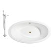 clawfoot tub faucet shower kit Streamline Bath Set of Bathroom Tub and Faucet Green, Gold Soaking Clawfoot Tub