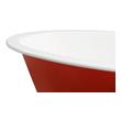 base freestanding bath Streamline Bath Set of Bathroom Tub and Faucet Red Soaking Clawfoot Tub