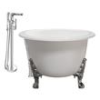 best shower and tub faucet sets Streamline Bath Set of Bathroom Tub and Faucet White Soaking Clawfoot Tub