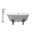 best shower and tub faucet sets Streamline Bath Set of Bathroom Tub and Faucet White Soaking Clawfoot Tub