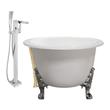 wet room shower and tub Streamline Bath Set of Bathroom Tub and Faucet White Soaking Clawfoot Tub