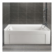 jacuzzi freestanding jetted tub Streamline Bath Bathroom Tub White Soaking Alcove Apron Tub